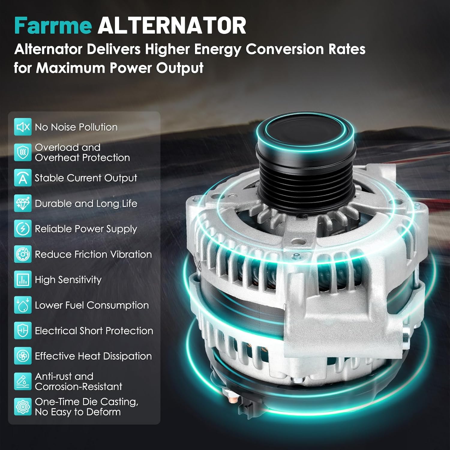 11383 Car Alternators Fit for Chrysler 300 2008-2012, for Dodge Challenger 2008-2010, Charger 2008-2013, for Magnum 2008 Automotive Replacement Alternators 421000-0620,04896805AE Alternator