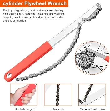Bike Chain Removal Tool Kit, 6Pcs Bicycle Repair Tool Kit, Hub Cone Wrench