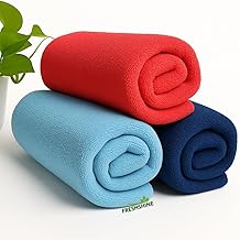 Hand Towel | Super Soft Quick Dry Microfiber Face Towel for Women Men | Napkins for Wash Basin Gym Sports Travel-40 x 40 cm (Green/Light Blue/Dark Blue/Red, Set of 3)