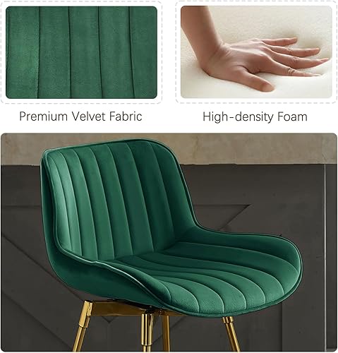 Miniatura 10 de Zouron Juego de 2 taburetes de bar giratorios para cocina, sillas de bar de 29 pulgadas de altura de mostrador con respaldo alto, taburetes de isla