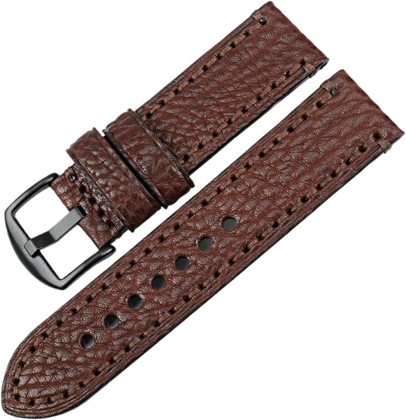 XILILHC Watch Accessories Band Genuine Leather Strap Brown 20 22 24 26mm Watchband Bracelet