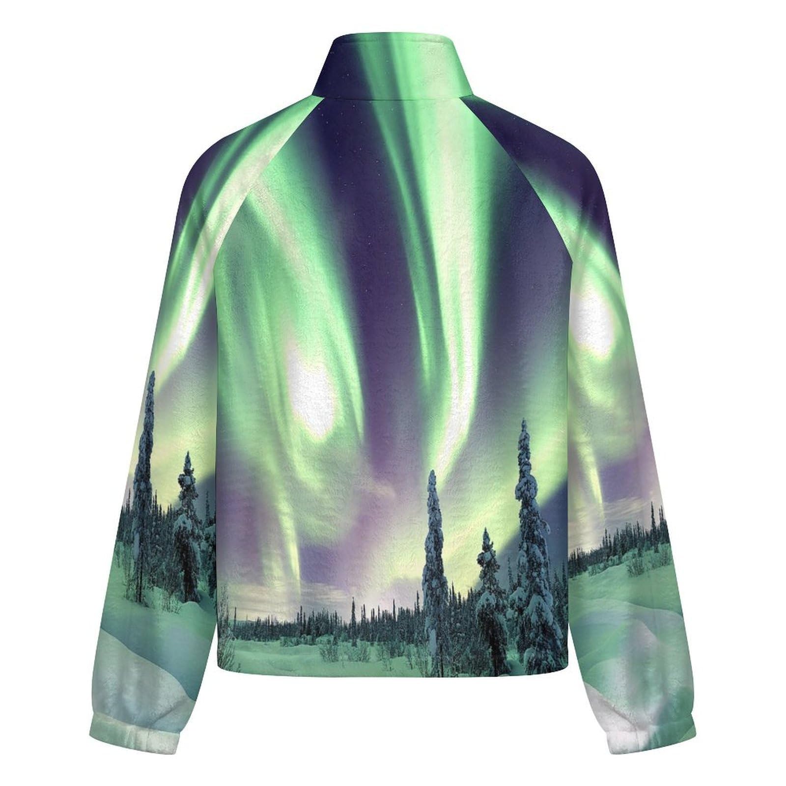 OFFSUM Chaqueta Polar Para Mujer - Cielo Nocturnoabrigo De Talla Grande Para Otoño E Invierno, Tops, Cárdigan, Ropa De Calle De Moda Para Exteriores, Resistente Al Viento, Ropa De Senderismo