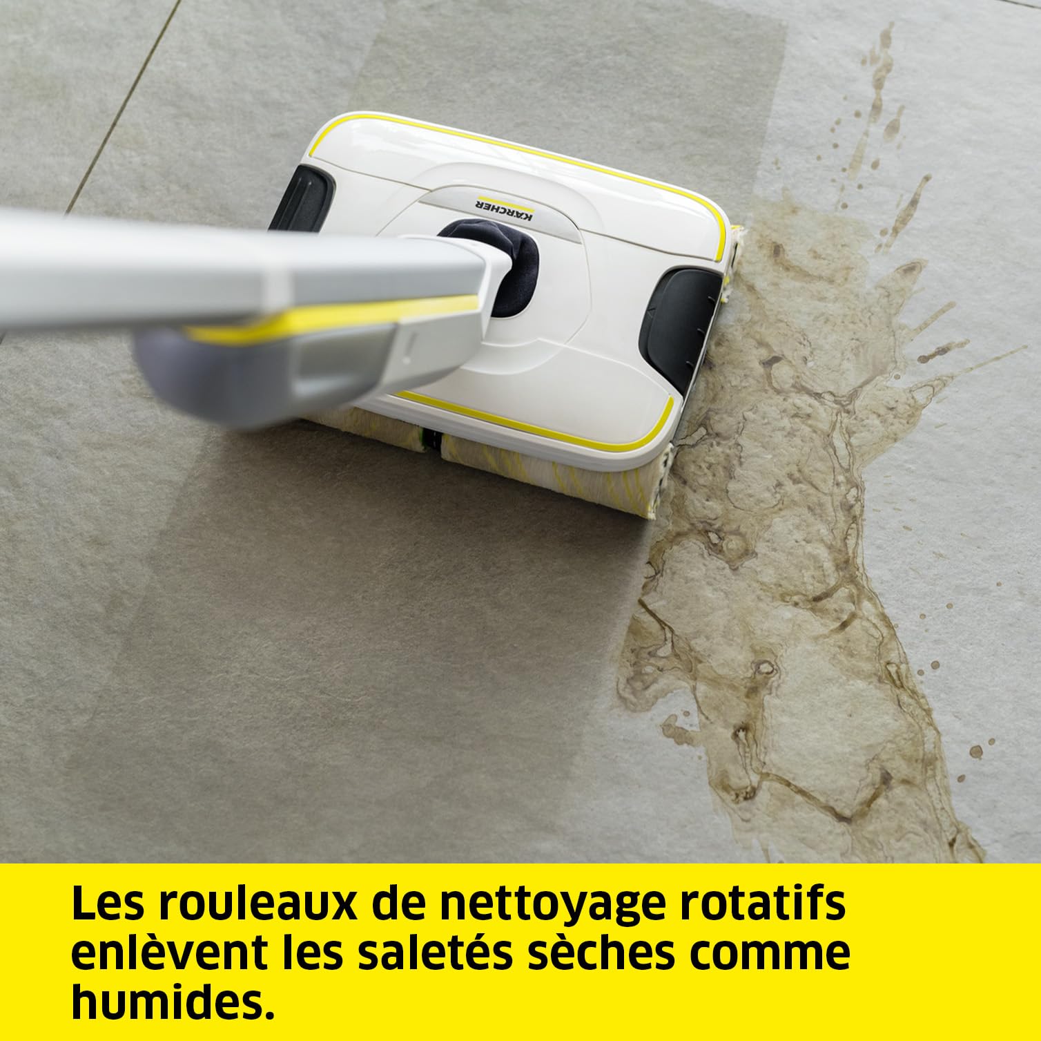 Kärcher Nettoyeur de Sols Durs Intelligent FC 8 Smart Signature Line, Sans Fil, Connecté, Silencieux, 4 Rouleaux Microfibres, Batterie : env. 60 min, Surface Nettoyée par Charge : env. 230 m²