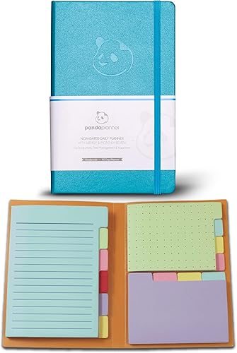 Panda Planner - Planificador diario de 90 días sin fecha, con notas adhesivas de primavera, planificador organizador y notas adhesivas para