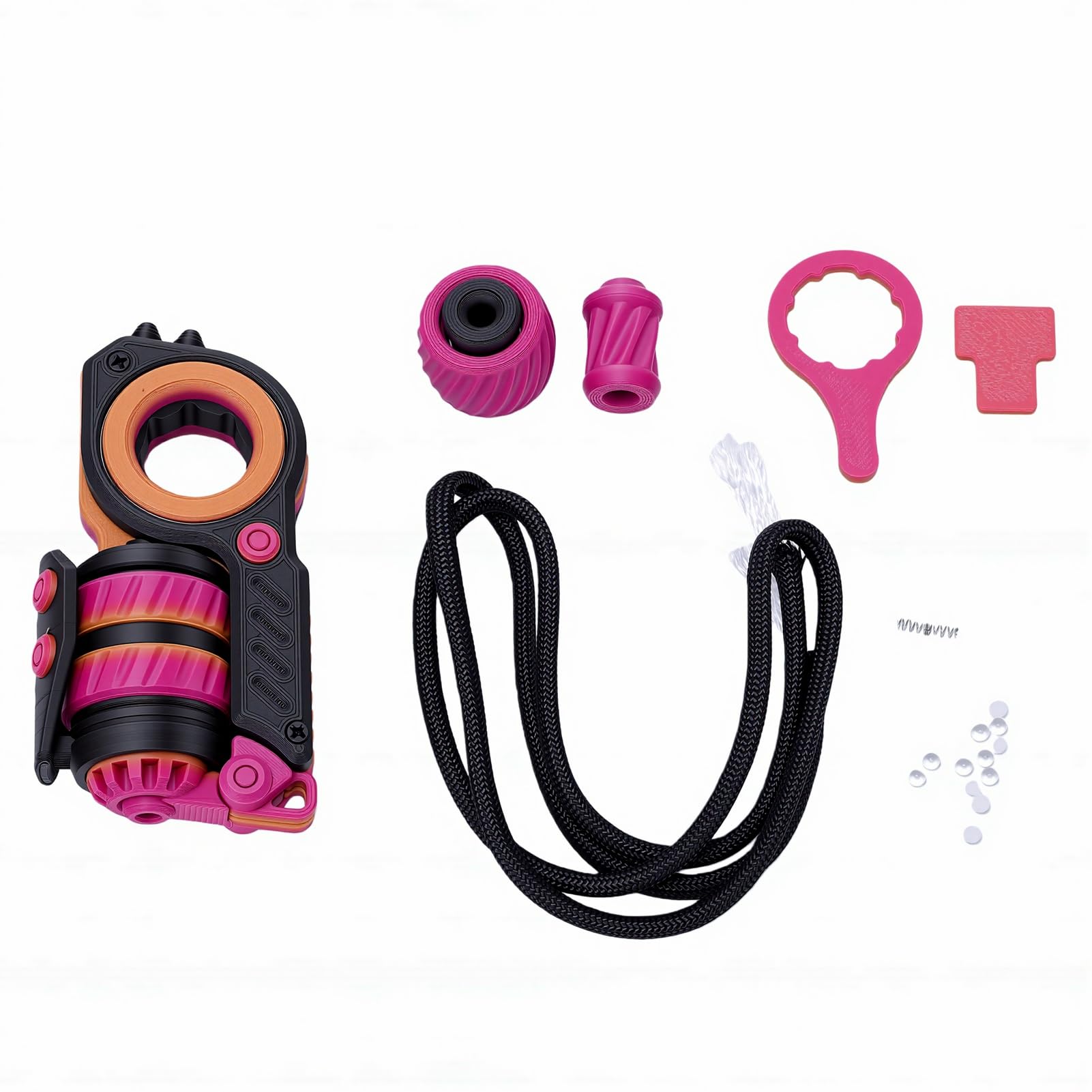 Jiawu Zmysłowa Zabawka Fidget, materiał PLA Wiele Trybów Zabawy Fidget Slider Zabawka, Suwak na Palcu z Koralikami Magnetycznymi Dźwięki Toczenia dla Dorosłych Nastolatki Biuro Klasa