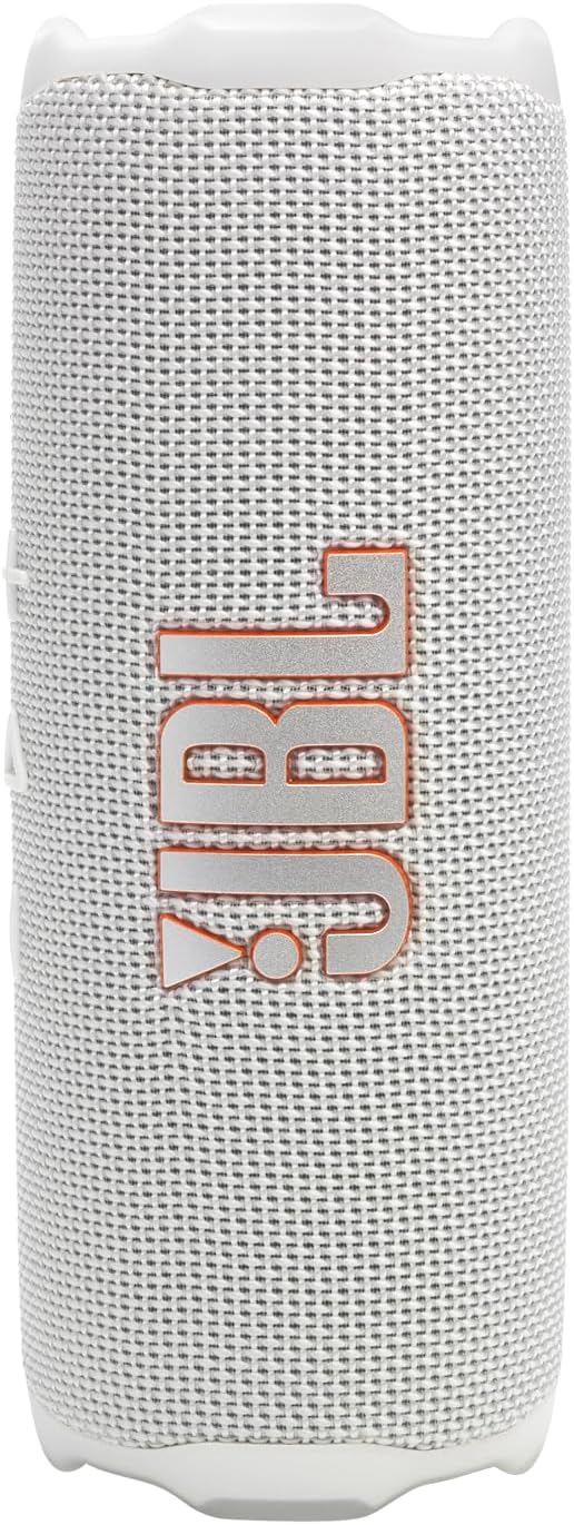 JBL Flip 7 - JBL Pro Sound with AI Sound Boost, up to 16 hours of playtime, multi-speaker connection via Auracast, and waterproof, dustproof, drop-proof design for all adventures – White.
