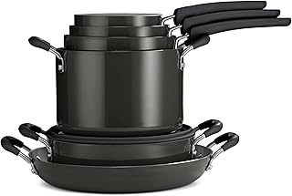 Tramontina Ceramic Non Stick 11-Piece Nesting Pots and Pans Set with Lid...