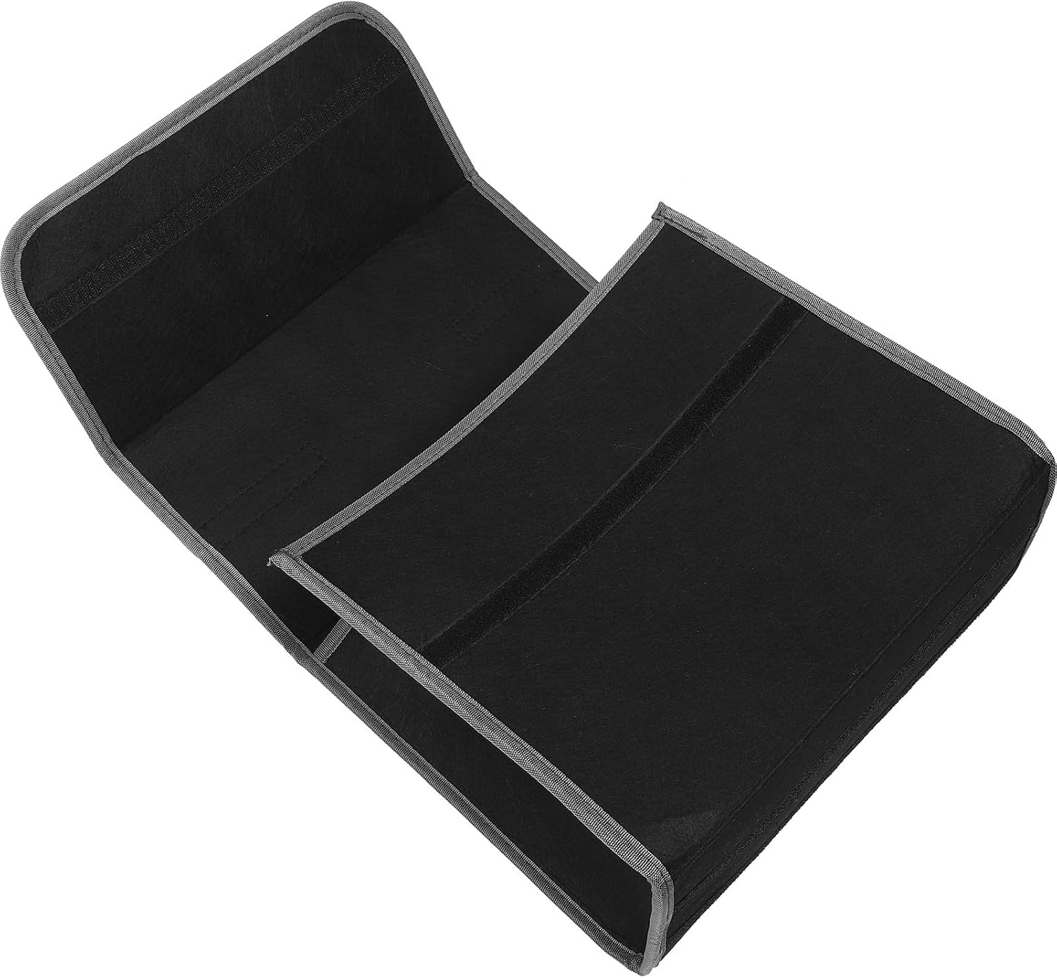 jojofuny Folding Car Trunk Organizer Bin, Automotive Storage Box with Multiple Compartments, Portable Vehicle Cargo Organizer Bag for Suv and Sedan Trunk Storage