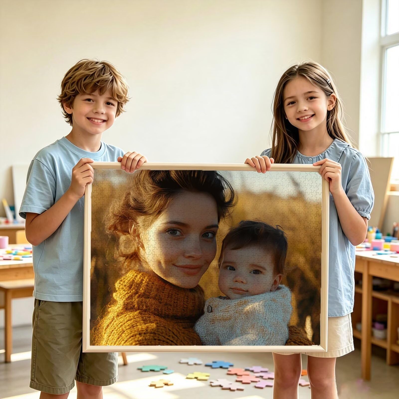 Spersonalizowane puzzle, niestandardowe drewniane puzzle fotograficzne