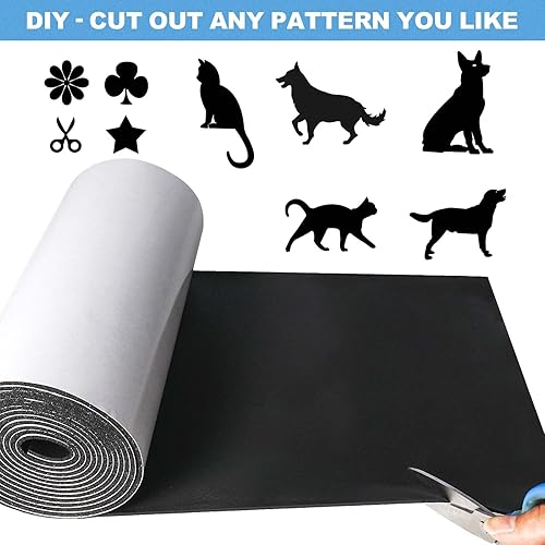 Miniatura 3 de Storystore Hojas de neopreno de aislamiento de espuma con adhesivo, 1/16 pulgadas de grosor x 12 pulgadas de ancho x 59 pulgadas de largo, rollo