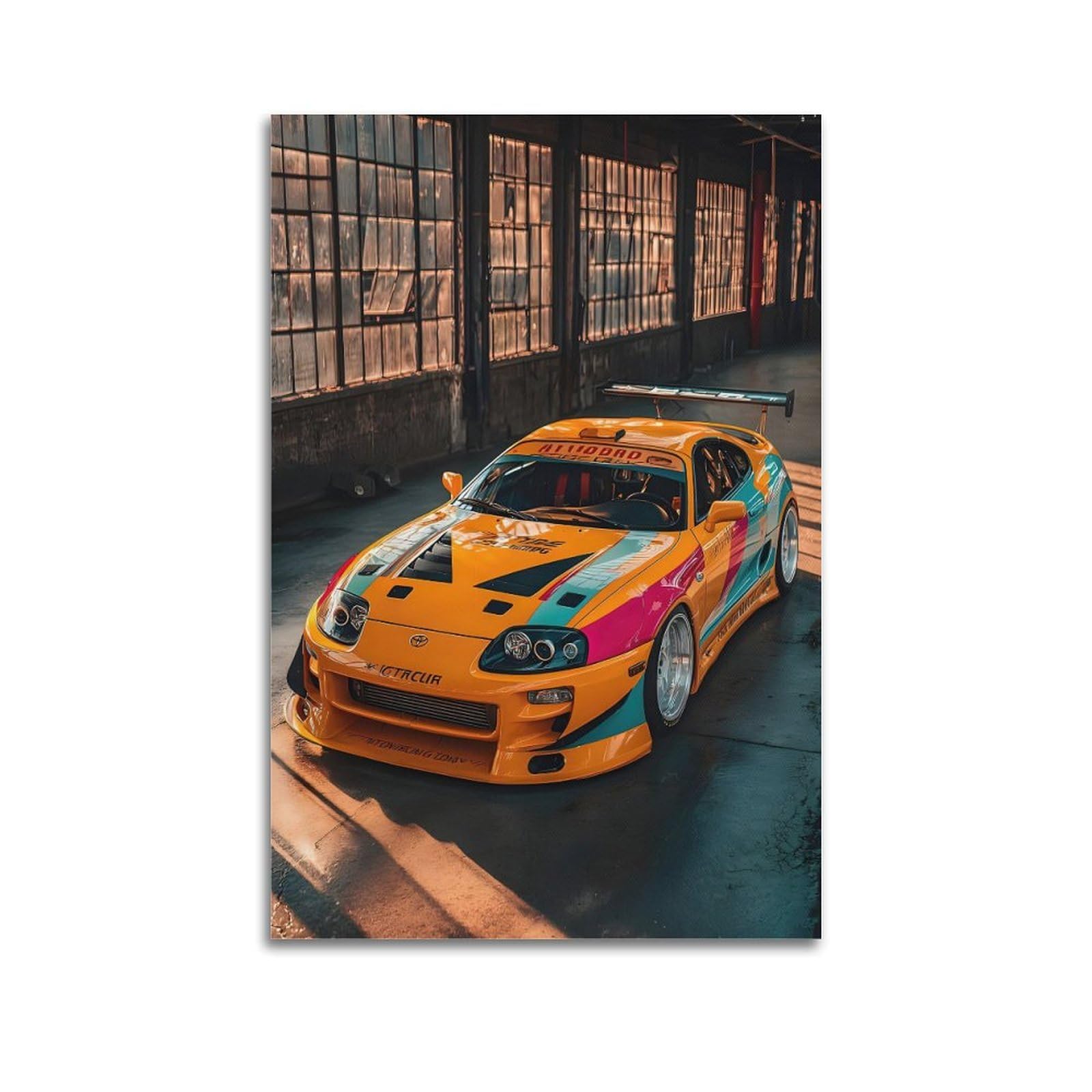 OKAHYS Supra MK4 A80 Street Racing Car Poster JDM Sport Car Decorative Painting Canvas Wall Artworks Picture 20x30inch(50x75cm)