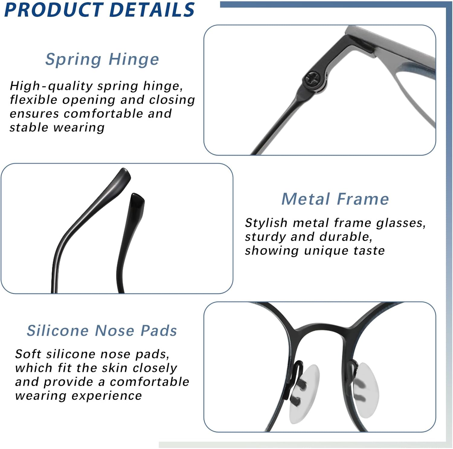 Photochromic Multifocal Progressive Reading Glasses Anti Blue Light Women's Multifocal Sunglasses Turn Blue Reader - Image 4