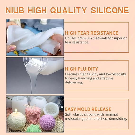 20A Silicone Mould Making Kit,80 oz Silicone Mold Making Kit, Food Safe Mould Making Silicone Rubber, Platinum Liquid Silicone Rubber for Mold Making