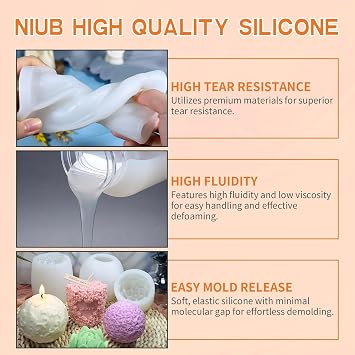 20A Silicone Mould Making Kit,80 oz Silicone Mold Making Kit, Food Safe Mould Making Silicone Rubber, Platinum Liquid Silicone Rubber for Mold Making