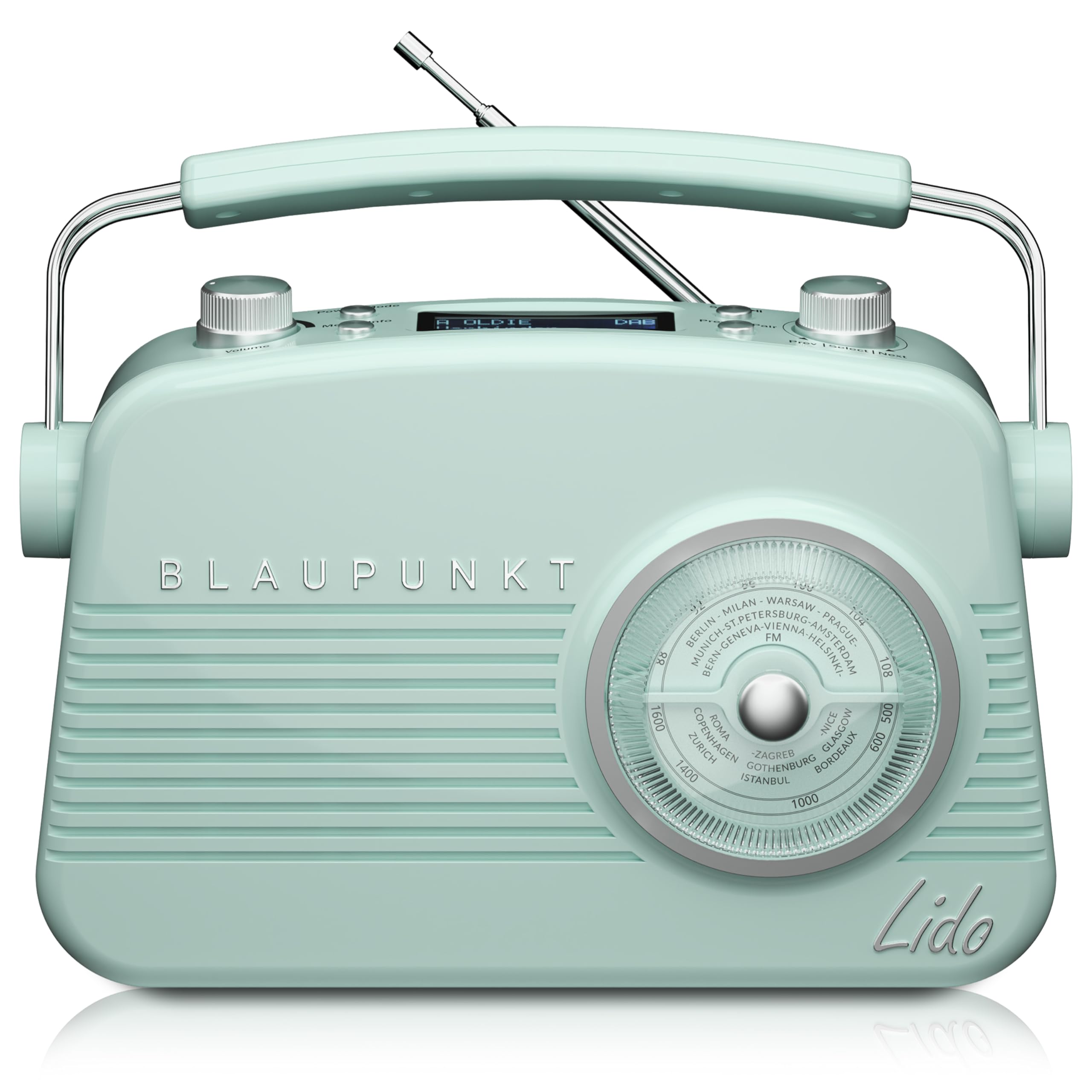 Blaupunkt LIDO VDR 10, Blau Nostalgieradio, DAB+ Radio Retro Design, digitales Radio mit Senderspeicher, Retro DAB Radio mit Bluetooth, UKW Empfang, kompakte Bauweise