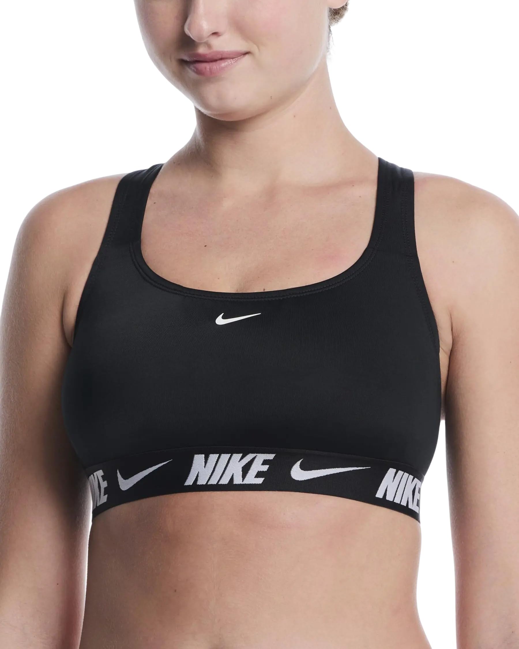 Nike Nike Swim Logo Tape Racerback Bikini Top Black Swim Trunks Unisex - Adulto