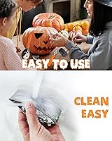 Vista 3 de JUSTOTRY Pumpkin Carving Kit - Halloween Pumpkin Face Shape Cookie Cutters Tools Set Easy & Safe Adults Kids DIY, Stainless Steel 23 Molds with 3 23