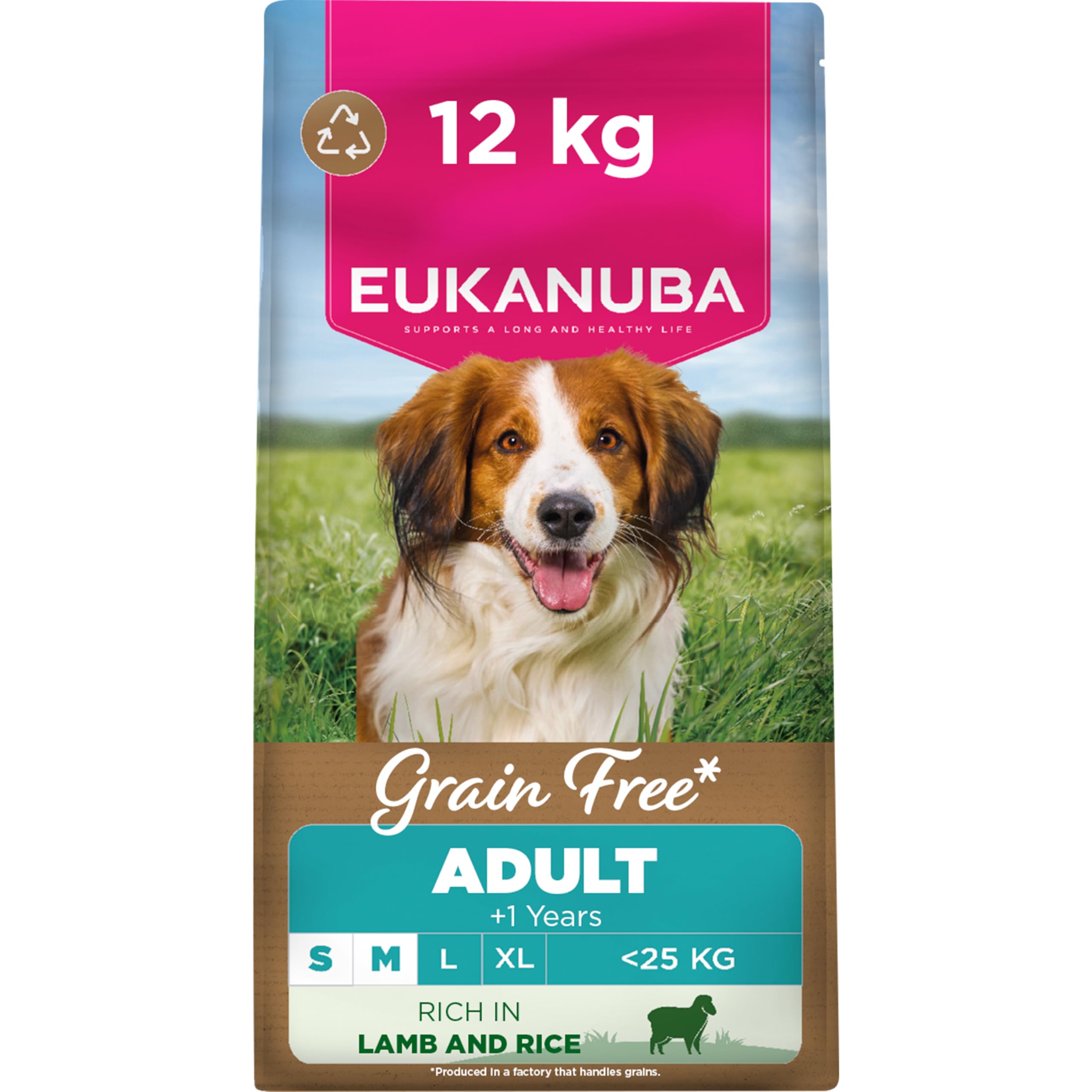 Eukanuba Grain-Free Adult Small & Medium Breed Lamb - Economy Pack: 2 X 12Kg