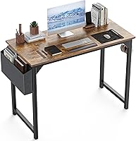 Vista 40 de DUMOS Escritorio de oficina pequeño de 32 pulgadas para computadora de estilo moderno y simple, mesa de trabajo de estudio para el dormitorio