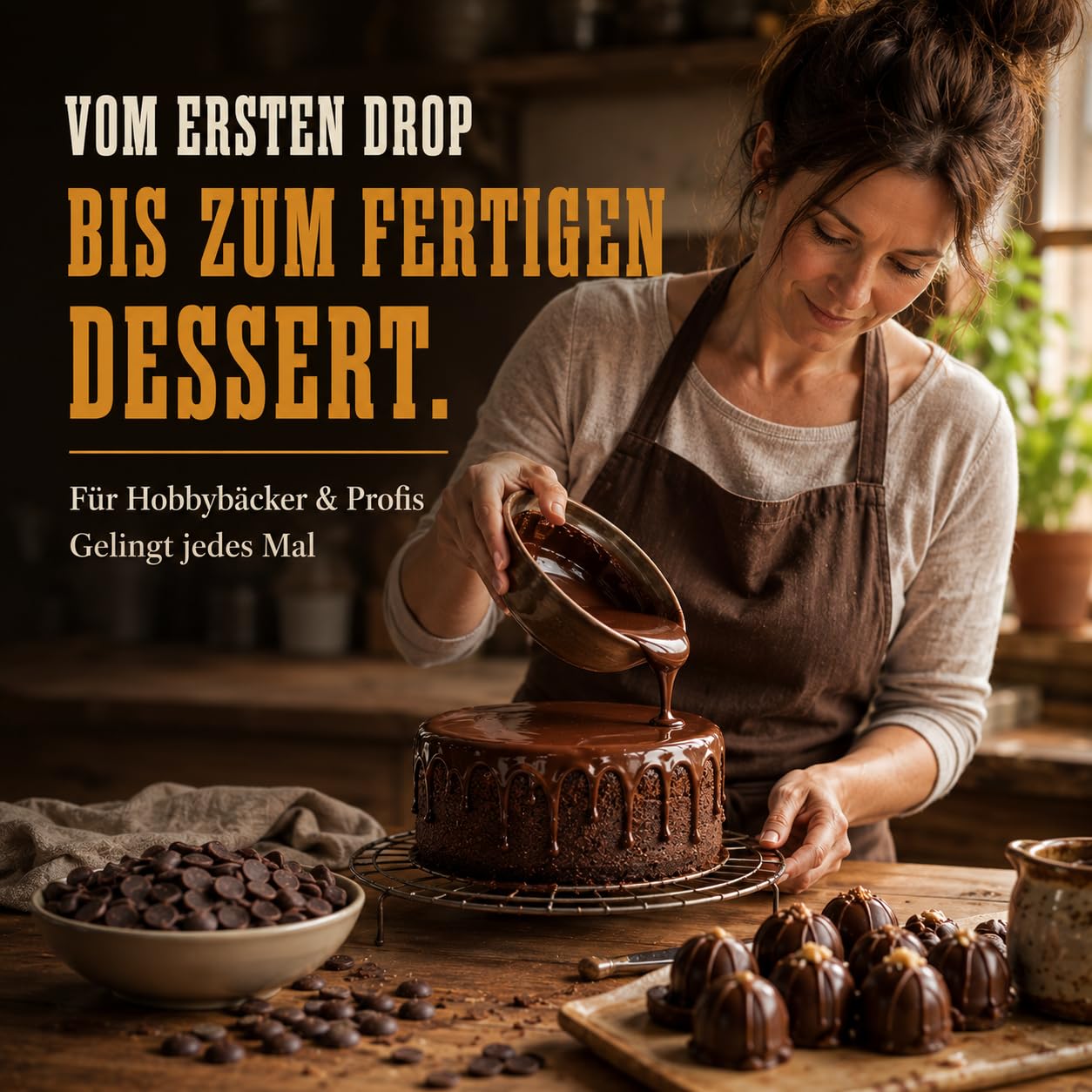 GiDeli Dunkle Schokoladenkuvertüre 70% Drops 2x5kg - Professionelle Zartbitterschokolade zum Temperieren - Kakao aus Ghana - Fließfähigkeit 45 - Ideal für Torten, Pralinen & Ganache