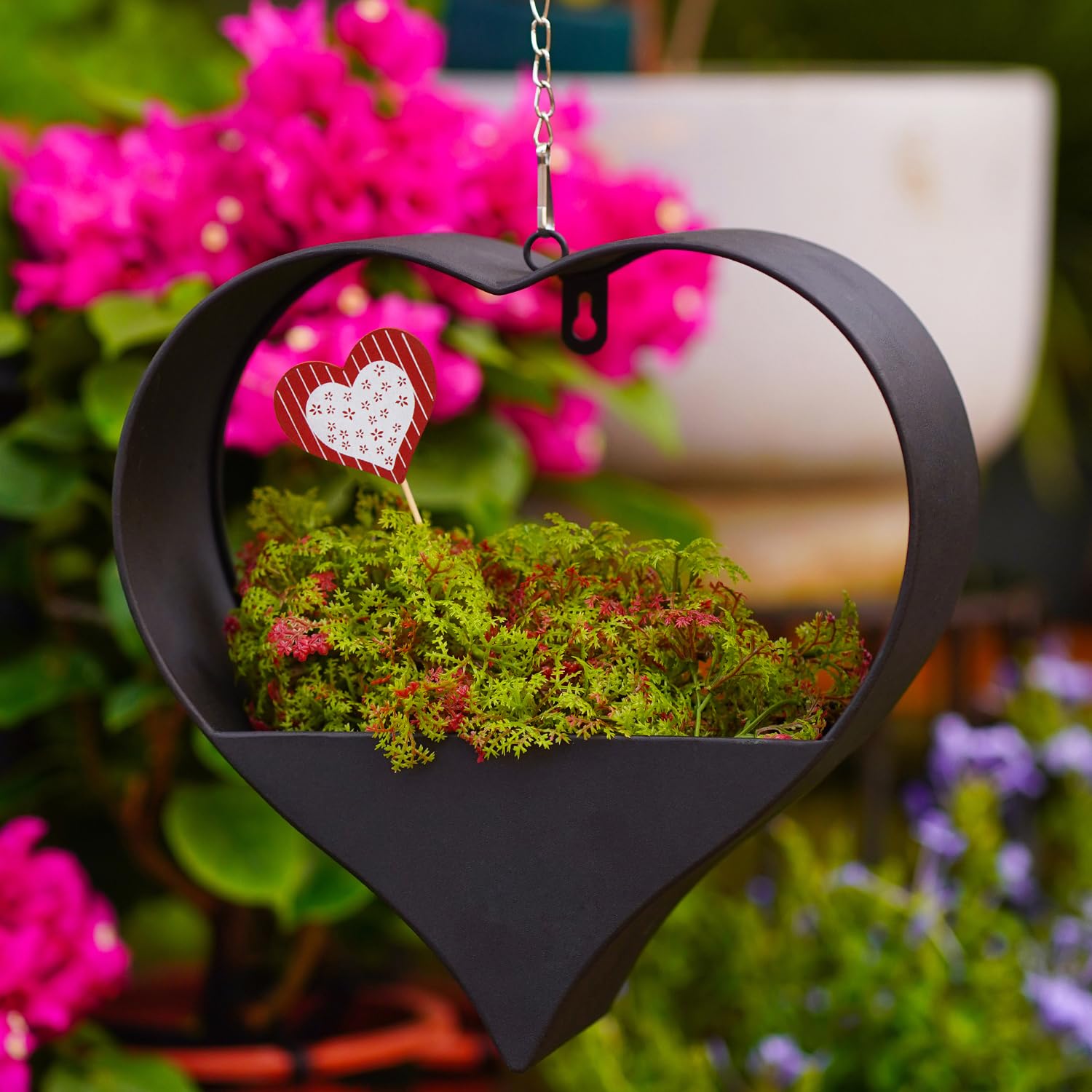 Amazon.com: Metal Hanging Planter for Indoor & Outdoor Plants -12