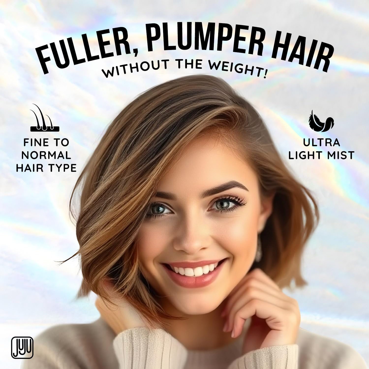 Juju Plump Lightweight Hair Volumizing Spray 6 Fl Oz - Volumizing Hair Spray for Women, Fragrance Free Hairspray Volume for Medium to Fine Hairs, Airy Feel Styling Root Volume Sprays for Women - Image 3