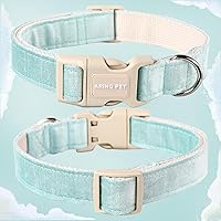 Vista 171 de Aring Pet Collar de algodón, ligero y ajustable, con hebilla de liberación rápida para perros pequeños, medianos y grandes, para cachorros, XS