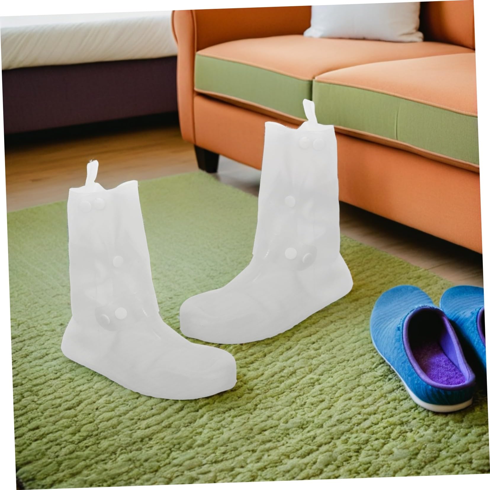 2 pares Fundas para Zapatos Impermeables Antideslizantes para Adultos Reutilizables y Resistentes de Talla Protección para Viajes Pesca Ciclismo y Actividades al Aire
