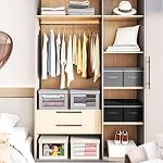 DIMJ Fabric Storage Box with Lid - 4 Pack Stackable Large Closet Storage Bins with Lid & Clear Window for Clothes, Foldable Decorative Basket Organizer Living Room,Bedroom,Office, (Ant-Grey)