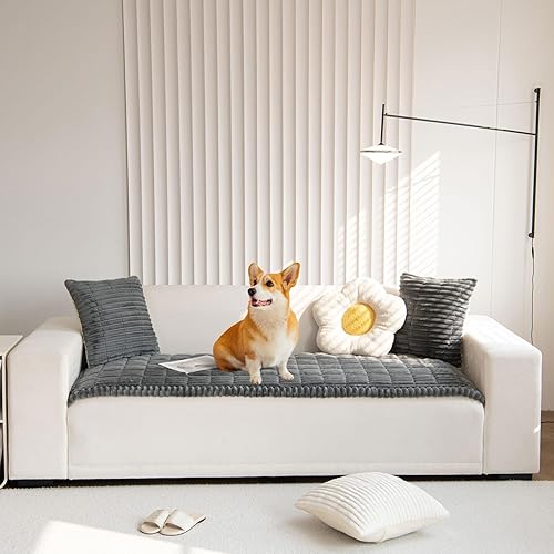 Miniatura 7 de OTOB Funda de sofá lavable para perros, divertida funda antideslizante para sofá para mascotas, protector de muebles suave y acogedor, apto para