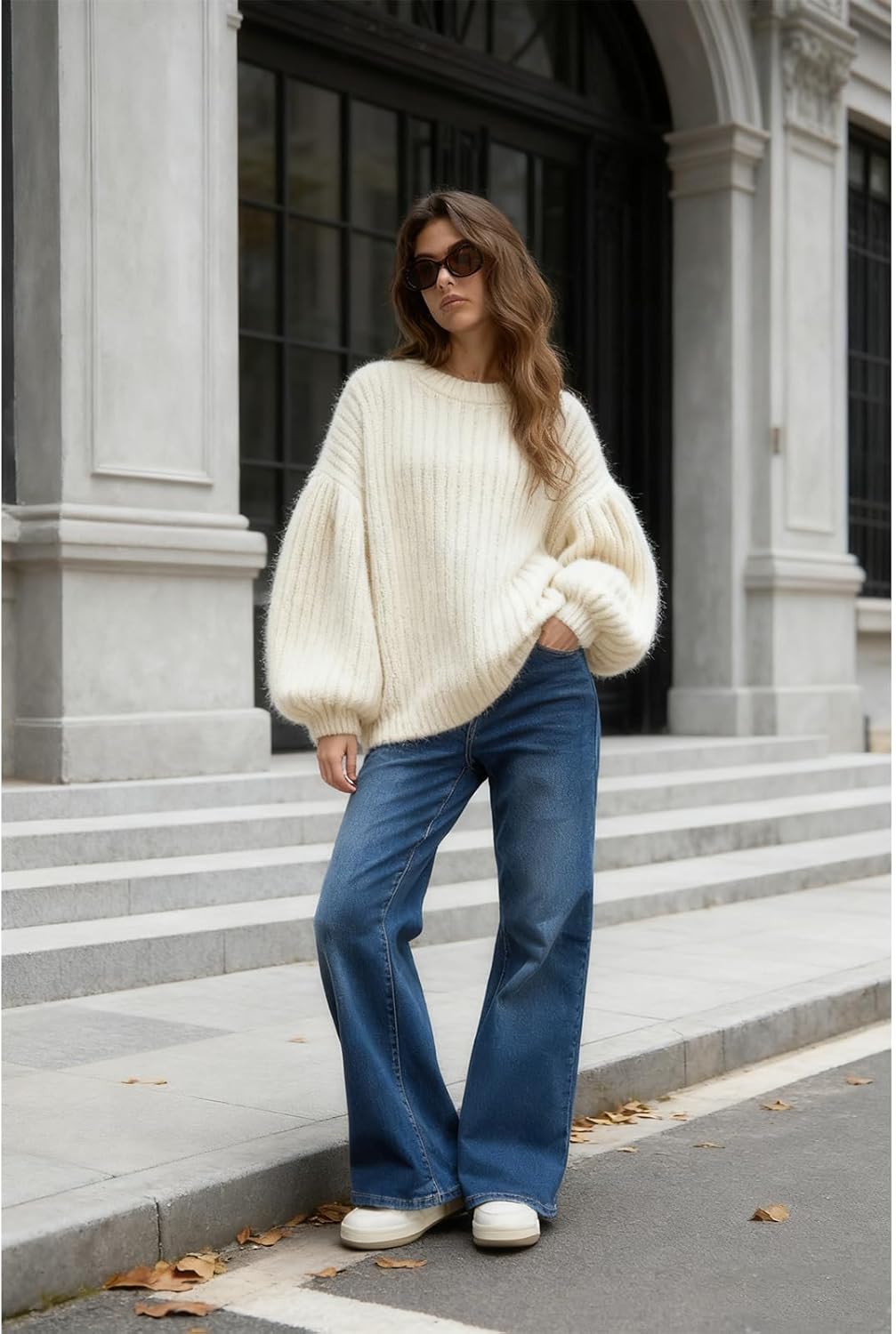 High Waisted Jeans for Women - Tummy Control Stretchy Straight Leg Denim Pants Trouser Trendy - Image 8