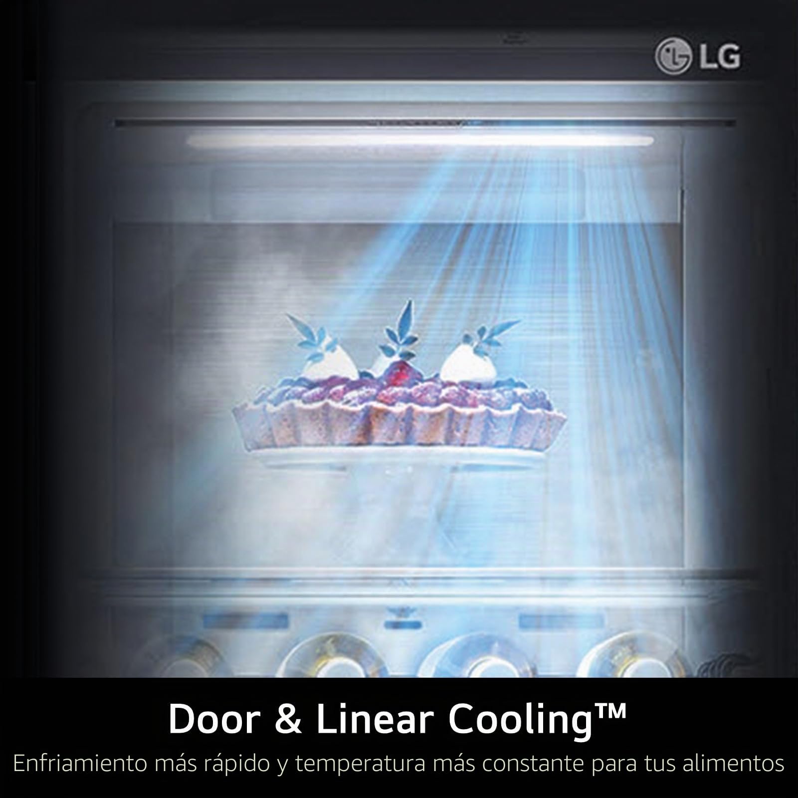 LG GSVV80PYLL Frigorífico americano, 655 litros, No Frost, Plateado, Clase Energética E