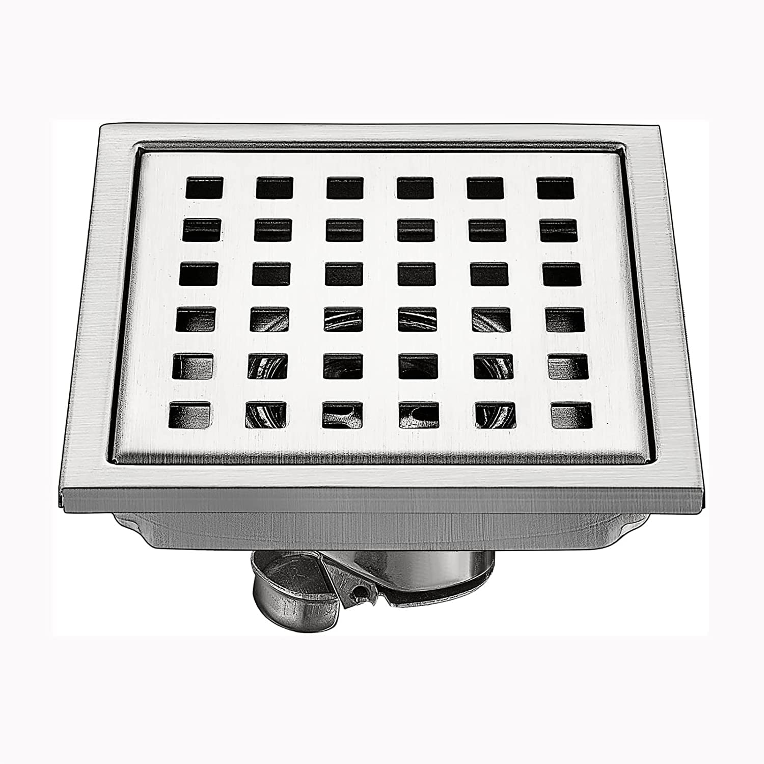 Desagüe de Piso, Cubierta de desagüe de Piso de Ducha, desagüe de desechos de Ducha Accesorio de Lavabo de Ducha Cuadrado Desagüe de Piso de Ducha de Acero Inoxidable 304-E-15cm * 15cm