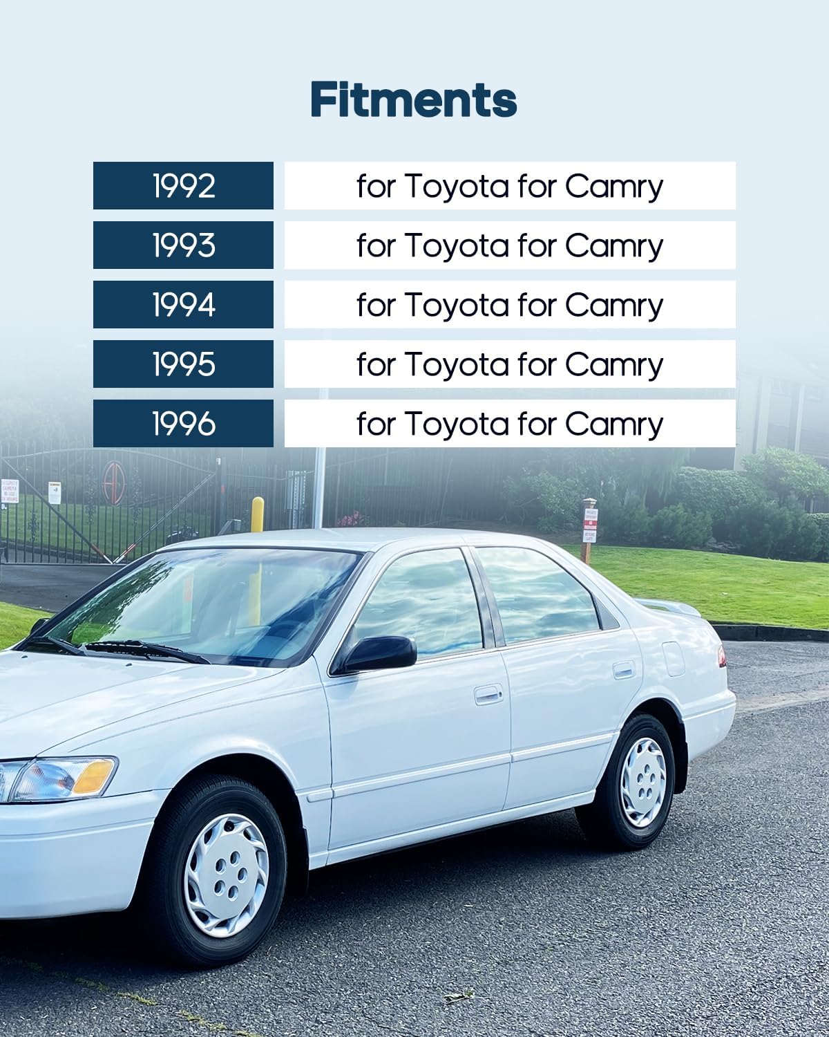 ECCPP Door Handle Exterior Outside Outer Front Driver Side for 1992-1996 for Toyota Camry White