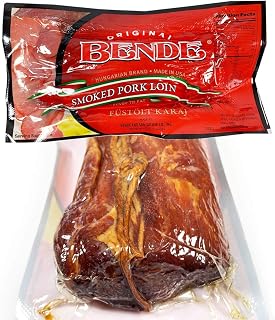 Bende Hungarian Smoked Boneless Pork Loin Fustolt Karaj - Ready-to-Eat Vacuum Packed, ~2 lb Authentic Delicacy