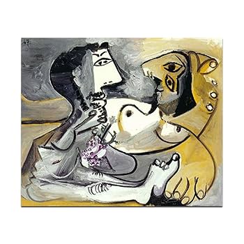 Amazon｜ピカソ絵画「男と女」。ピカソキャンバスアート。壁の