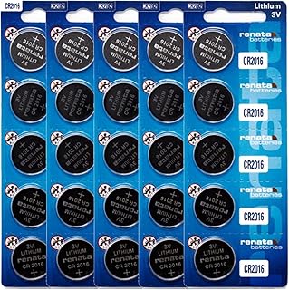 Renata CR2016 Batteries - 3V Lithium Coin Cell 2016 Battery (25 Count)