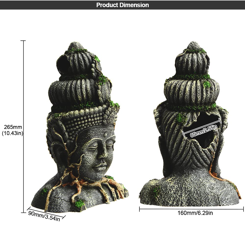 Buddha Aquarium Dekoration Bronze Buddha Aquarium Höhle für Fische