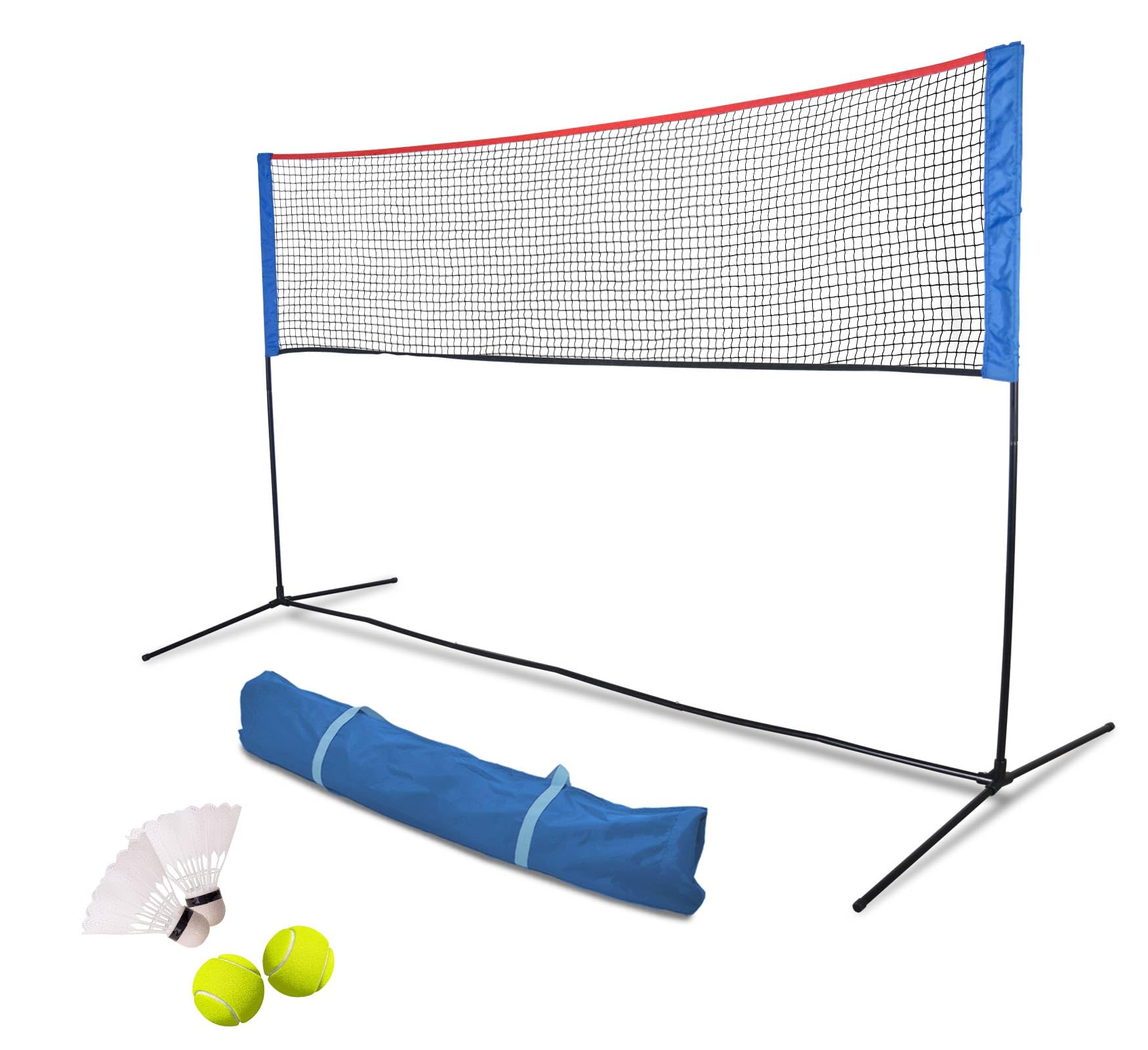 Filet De Volley-ball Autoportant VEVOR – Hauteur Réglable 7,4-8 Pi, Largeur 14 Pi – Pop-up, Sac De Transport Inclus