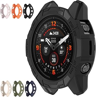 Compatible with Garmin Epix Pro 47mm Protective Case Cover, TPU Protective Case Cover Shell Compatible with Garmin Epix Pro 47mm(47mm Black)