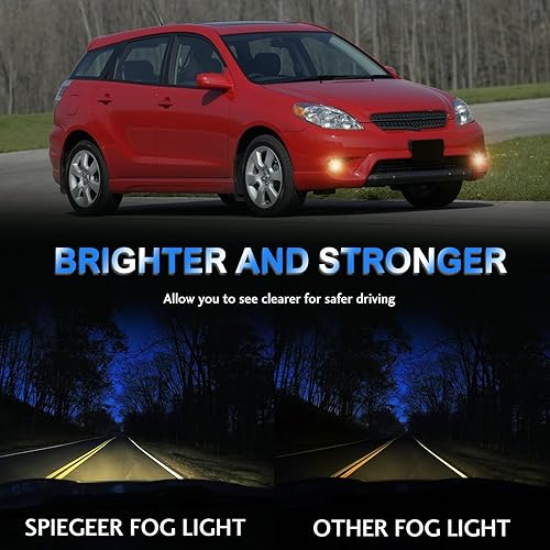 Miniatura 8 de Conjunto de luces antiniebla para Toyota Matrix 2003 2004 2005 2006 2007 2008 Kit de repuesto para 2003-2008 Pontiac Vibe 2004-2009 2010 Scion TC