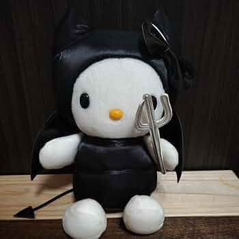 ハローキティ　ぬいぐるみ　EIKOH　エイコー　黒　ブラック　ピンク　レア ハローキティ ぬいぐるみ EIKOH エイコー 黒 ブラック ピンク
