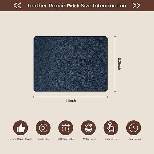 Miniatura 98 de Cinta de parche de reparación de cuero para sofá, sofá autoadhesivo grande, asiento de automóvil, silla de oficina, muebles de cuero, kit de parches