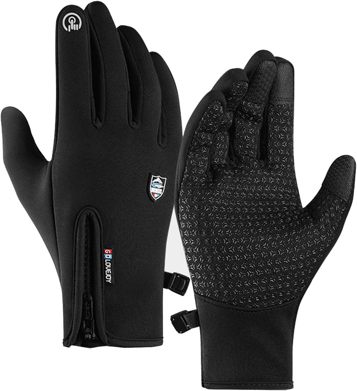 Gloves Anti-Slip Winter Gloves Wind Cold Protection Gloves, Riding Gloves Suitable for Cycling, Driving, Running and Fishing (Color : Gray, Size : M)