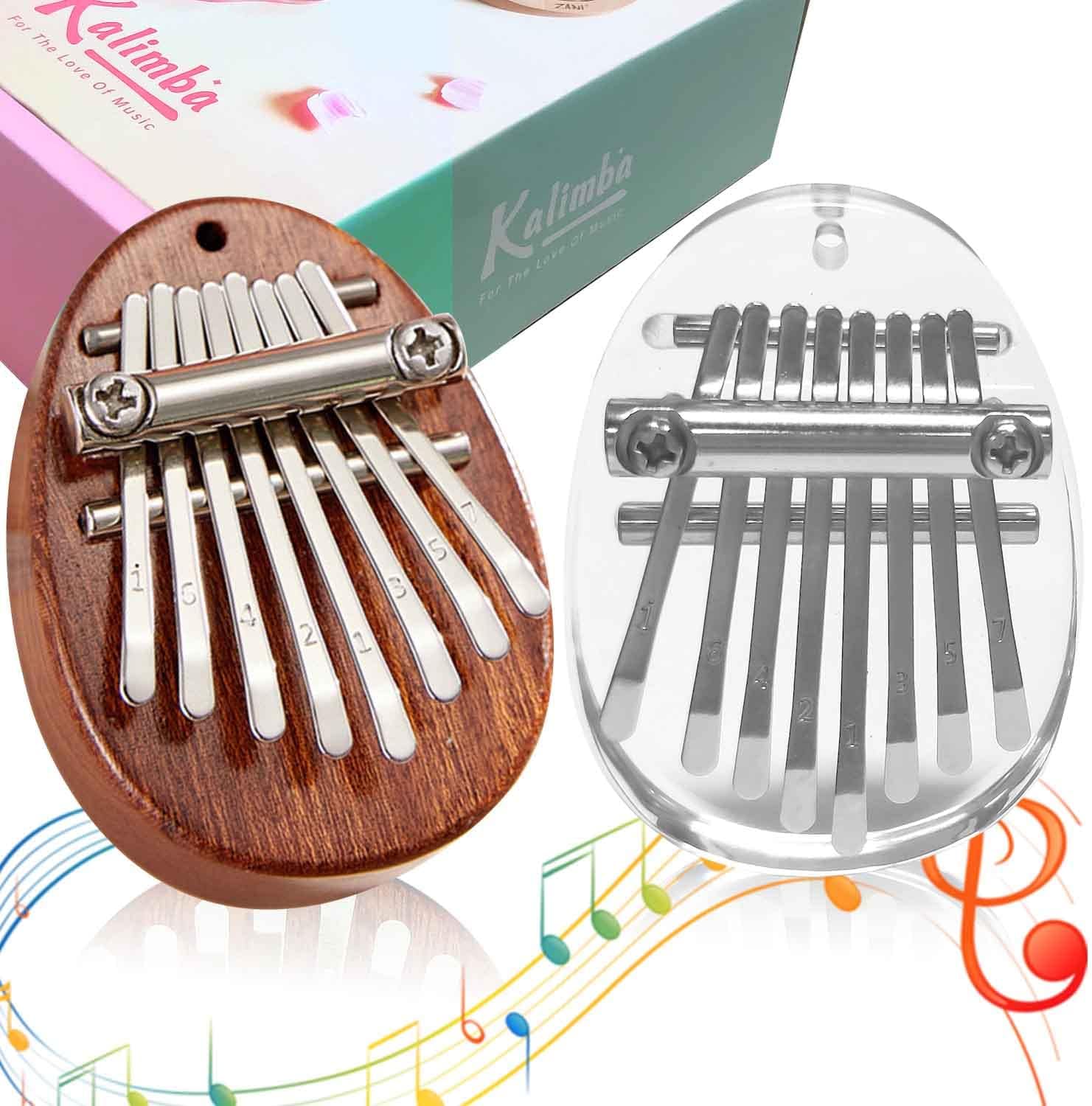 2 Pcs Mini Kalimba, Mini Thumb Piano with 8 Keys, Portable