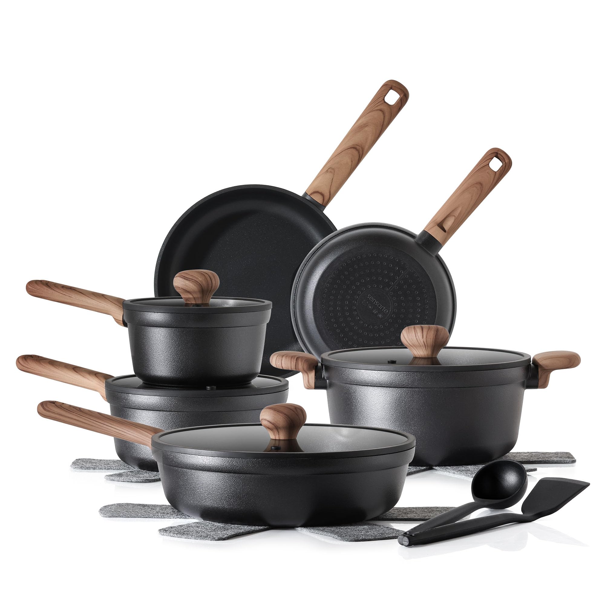 SENSARTE Ceramic Nonstick Cookware Set - 17 Piece -13 SENSARTE Ceramic Nonstick Cookware Set - 17 Piece -13
