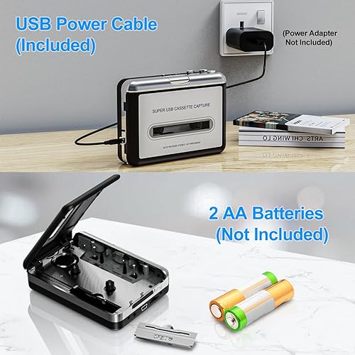 Miniatura 4 de Grabadora de cinta de reproductor de casete personal, convertir cinta a MP3 digital, Walkmaner portátil con inversión automática, conector para