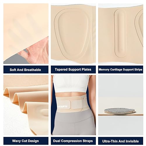 Miniatura 5 de Soporte de espalda ultra fino para mujeres con dolor de espalda baja, soporte ligero para ciática, escoliosis, hernia de disco, soportes de espalda
