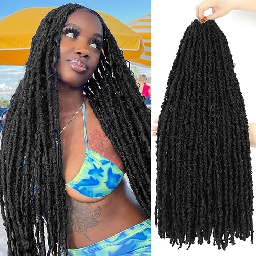 GetGal 24 inch Butterfly Locs Crochet Hair Pre Looped Distressed