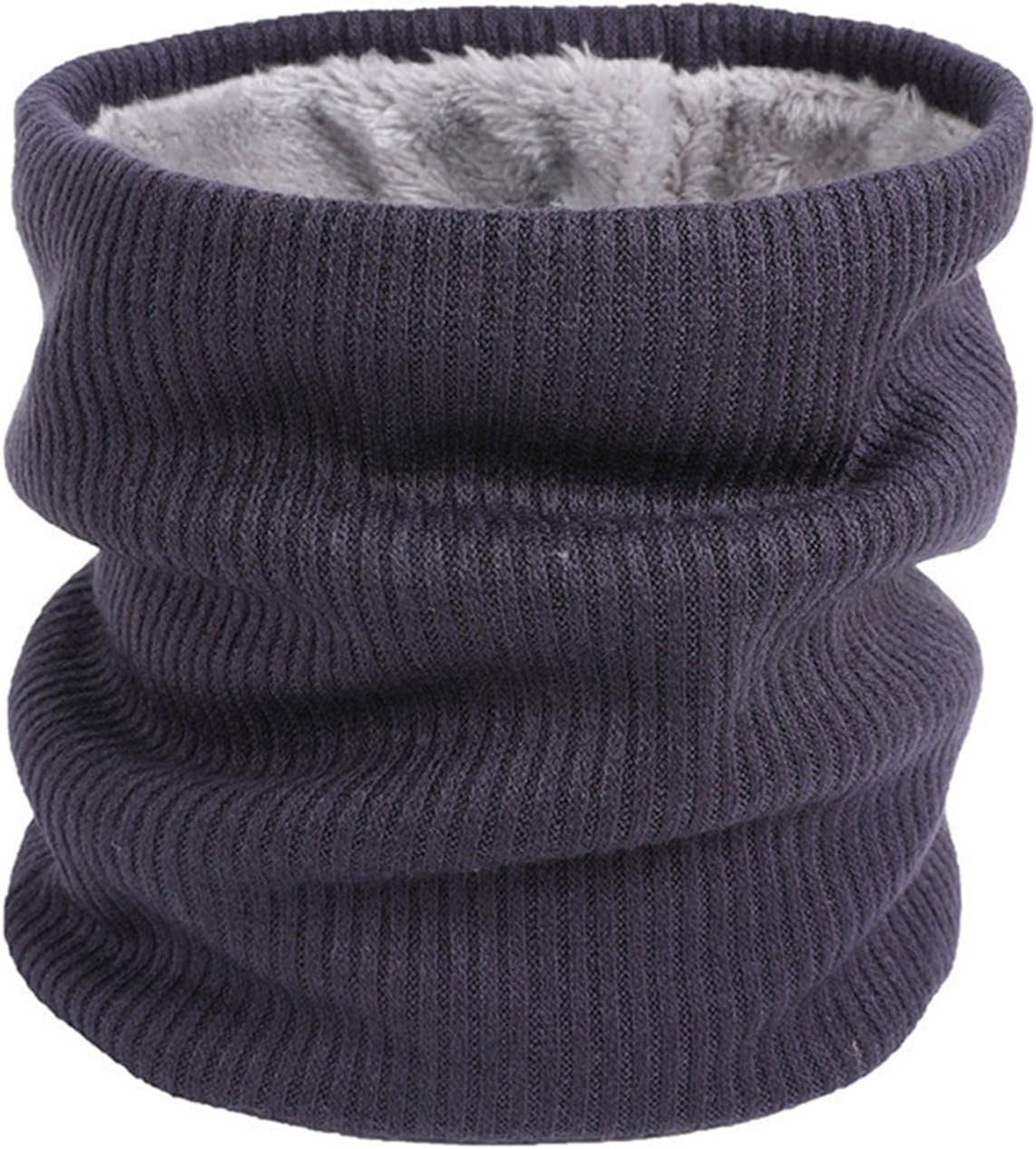 [小さな店] 暖かいスカーフユニセックス冬男の子女の子女性男性暖かいニットスカーフ-カーキ、A